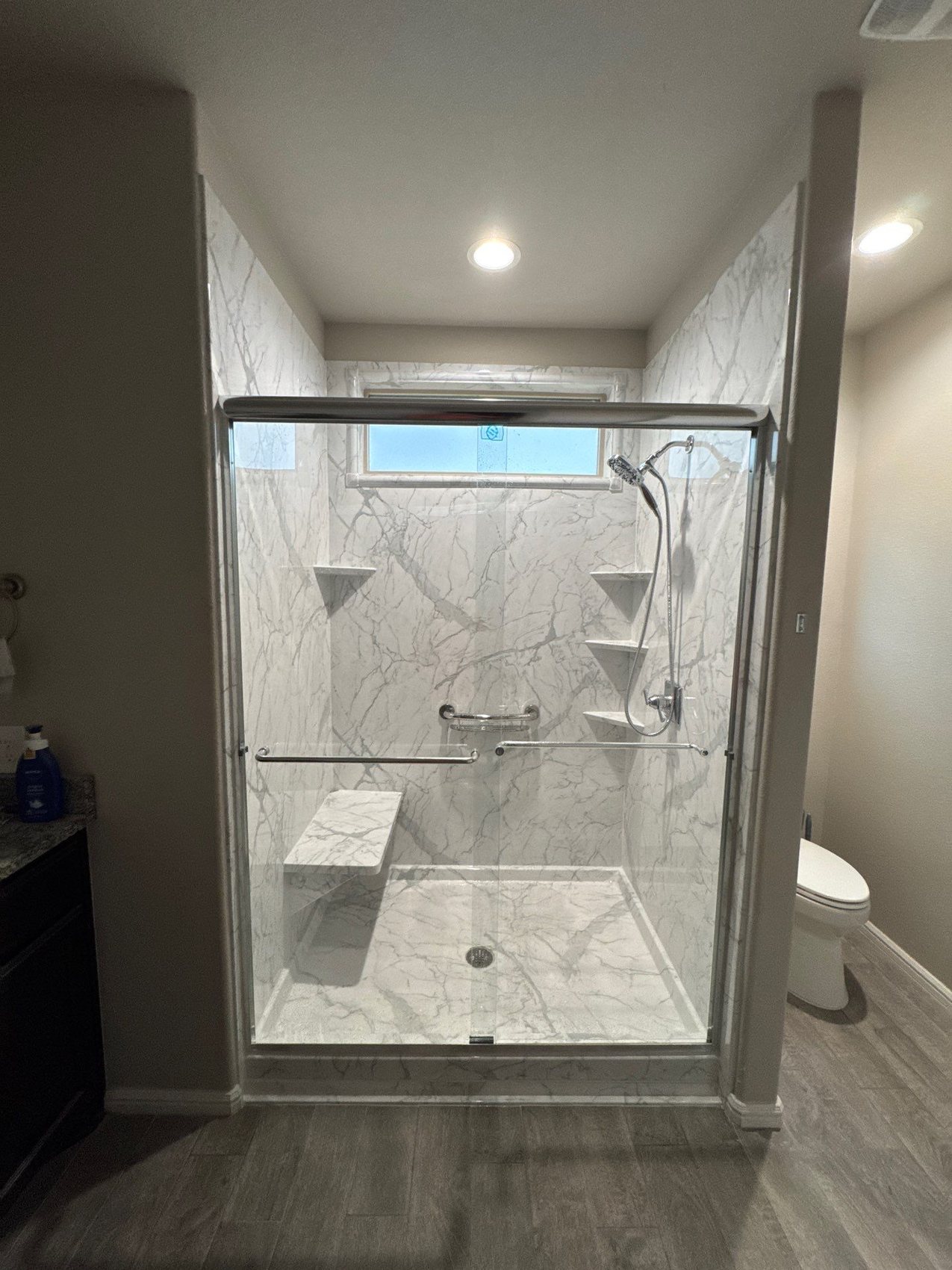 Bathroom remodeled by BOS Bath & Shower